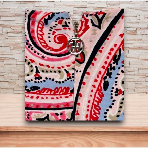 Tommy Hilfiger Red and Blue Paisley Midi Dress - Picture 4 of 4